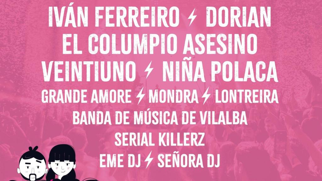 FIV de Vilalba (Lugo) 2024: Cartel con Iván Ferreiro, Veintiuno, Niña Polaca o El Columpio Asesino