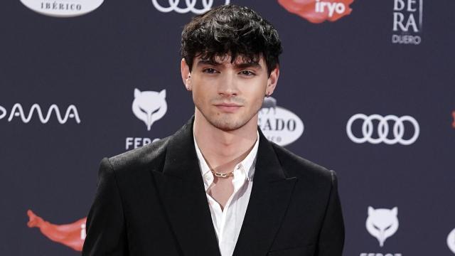 Gabriel Guevara en la alfombra roja de los Premios Feroz, este pasado viernes, día 26.