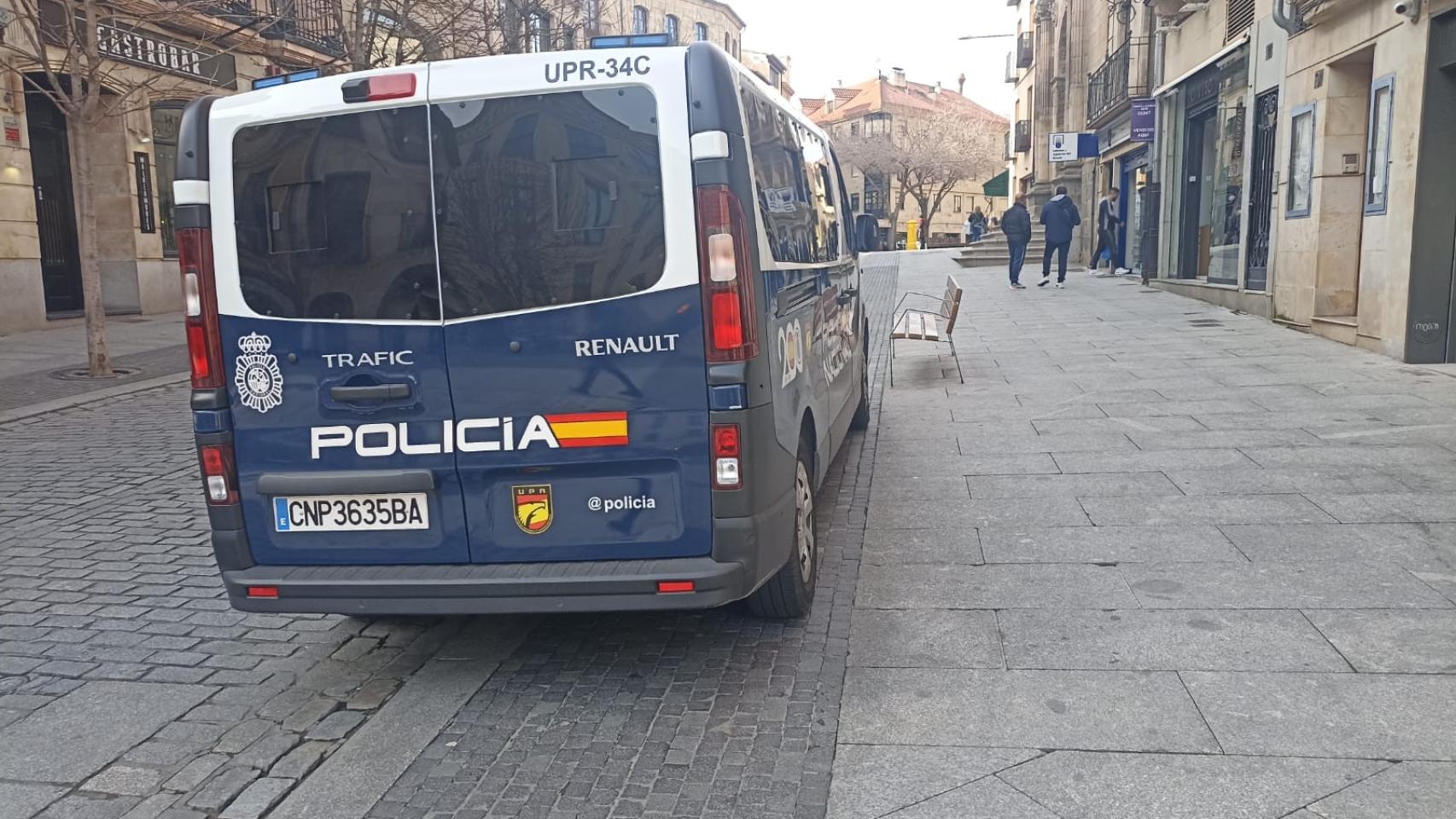 Un furgón de la Policía Nacional de Salamanca