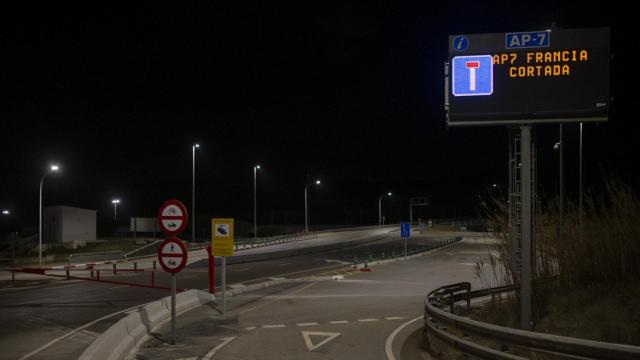 La autopista AP-7, en un tramo afectado por las protestas de los agricultores franceses.