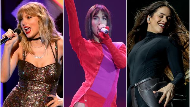 Taylor Swift, Rosalía y Aitana.