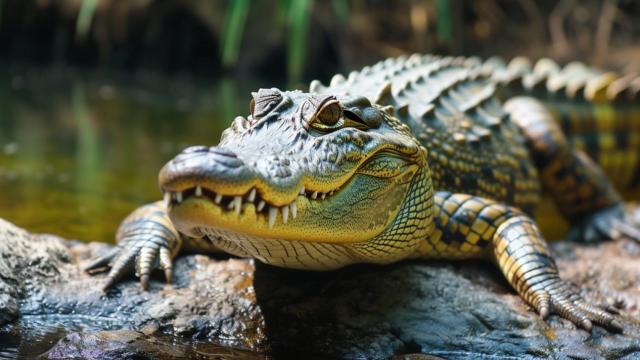 Imagen de recurso de un cocodrilo.