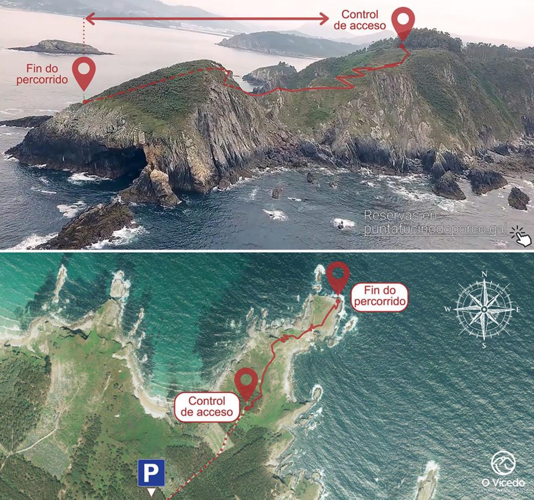 Mapa de O Fuciño do Porco.