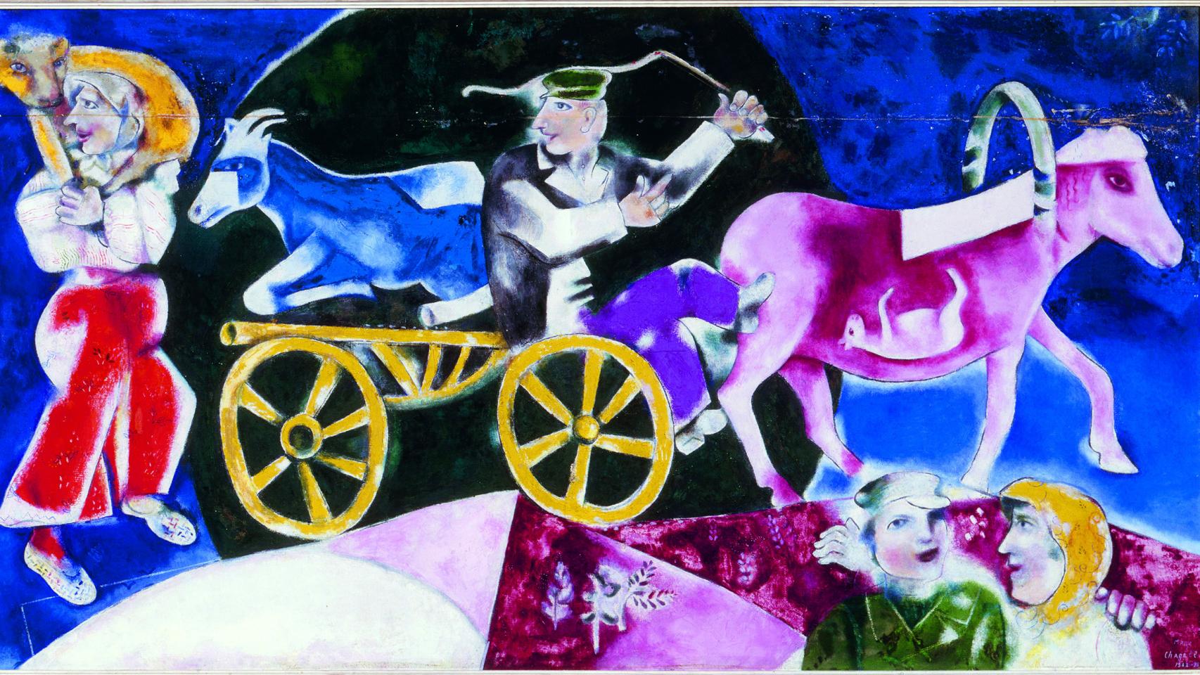 'El vendedor de ganado', h. 1922-1923 © Marc Chagall / VEGAP, Madrid, 2024 © Centre Pompidou, MNAM-CCI, Dist. RMN-Grand Palais / Philippe Migeat