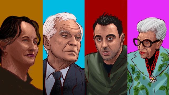 Segolene Royal, Josep Borrell, Xavi Hernández e Iris Apfel.