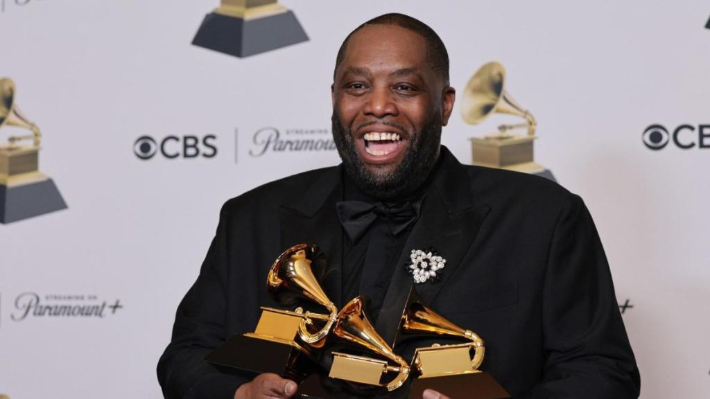 El rapero estadounidense Killer Mike tras ganar tres premios Grammy.