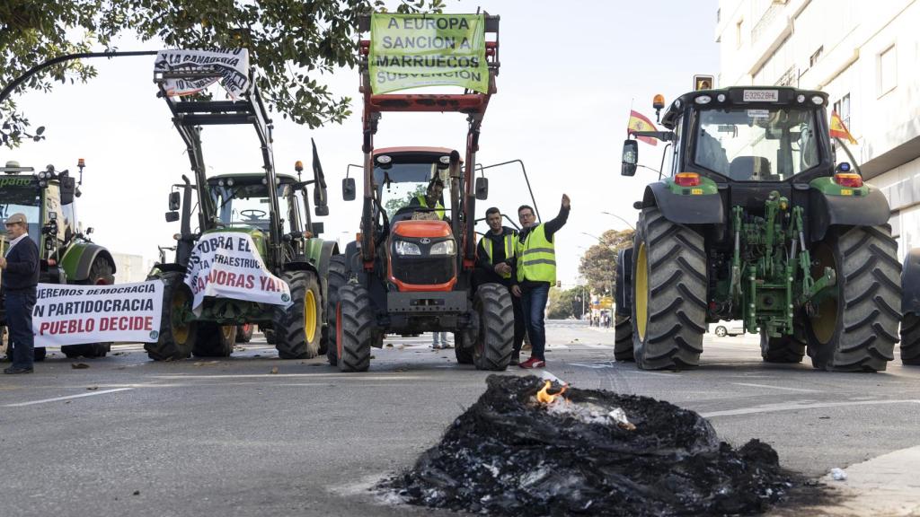 Imagen de la protesta de los agricultores de principios de febrero.