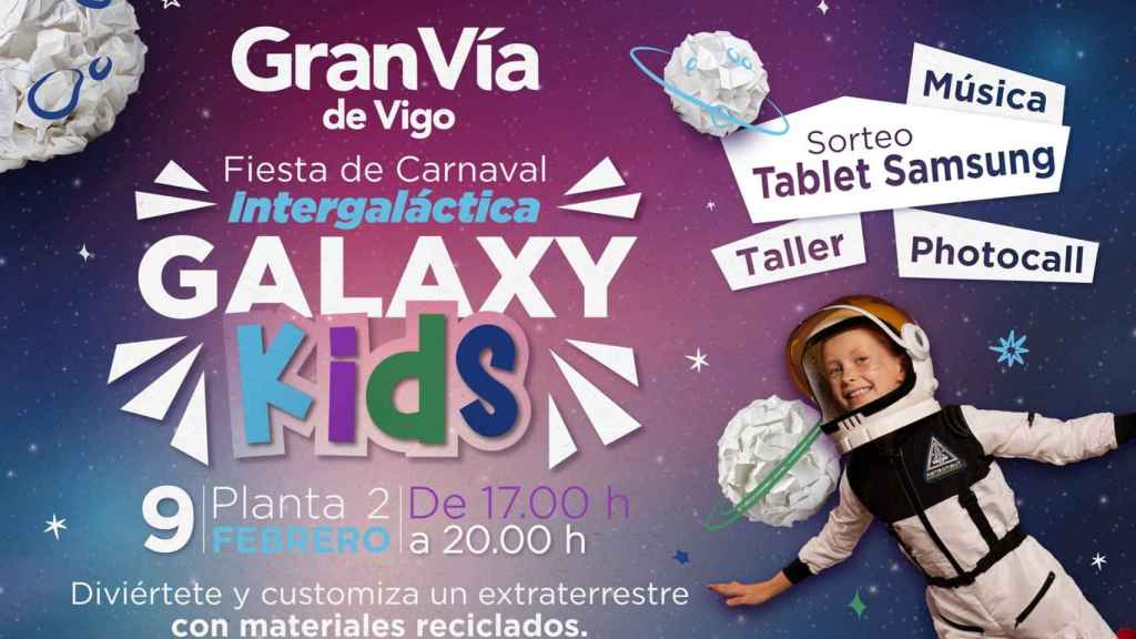 Cartel promocional del Entroido del Gran Vía de Vigo, en febrero de 2024.