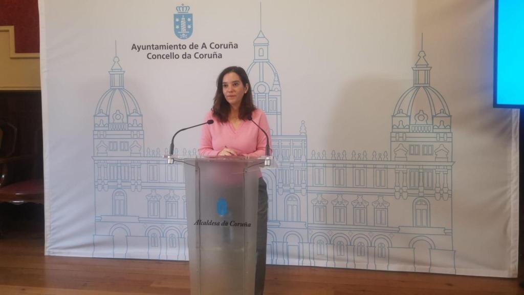 Inés Rey este miércoles en rueda de prensa.