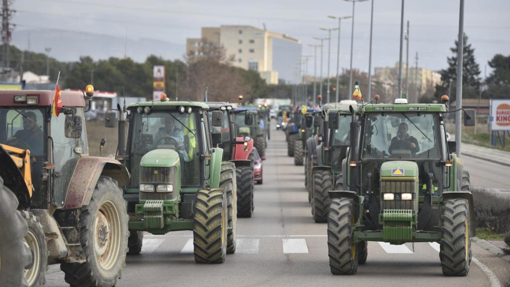 Una de las 'tractoradas' convocadas por los agricultores en Ciudad Real