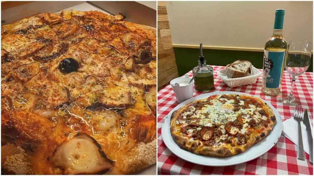 Pizzas de O Farol y Da Mario.