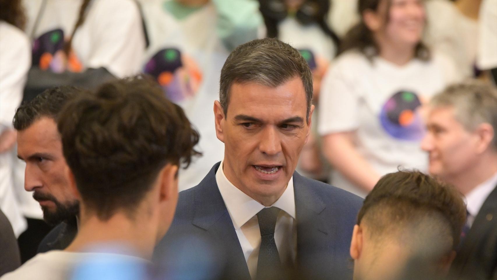 Pedro Sánchez este viernes durante un acto por el Día Internacional de la Mujer y la Niña en la Ciencia, en A Coruña.