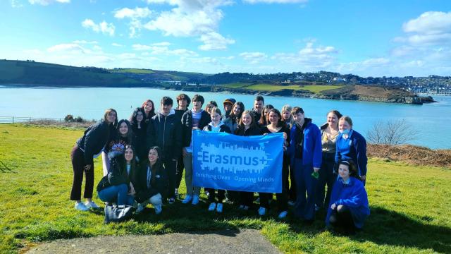 Los alumnos del Colegio San Agustín de Alicante durante un programa de movilidad en irlanda.