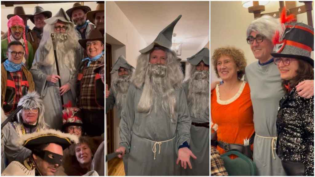 Alfonso Rueda disfrazado de Gandalf en el Xoves de Comadres del Entroido de Verín.