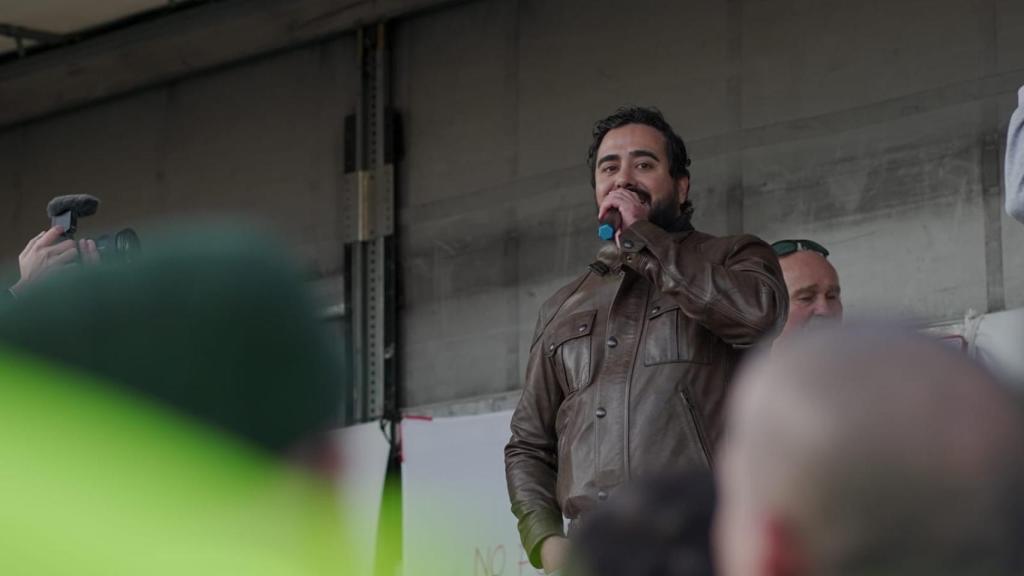 Alvise Pérez, durante las tractoradas contra la Agenda 2030.