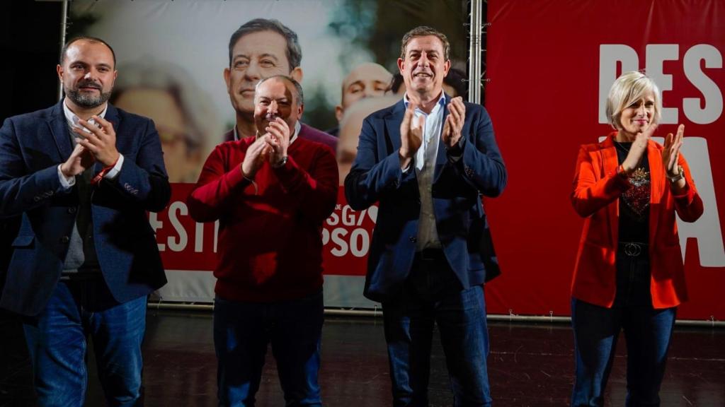 Besteiro en un mitin en Culleredo (A Coruña)