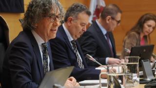 El fiscal superior de Castilla y León, Santiago Mena, durante su comparecencia de este lunes en las Cortes de Castilla y León.