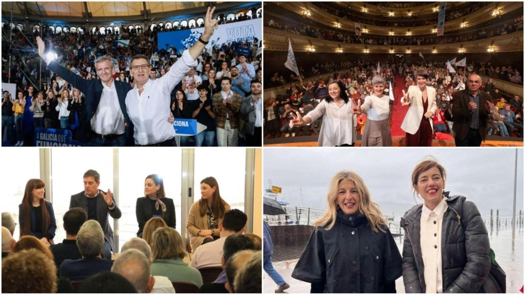 Elecciones 18-F en Galicia: Así ha sido la campaña electoral este lunes 12 de febrero
