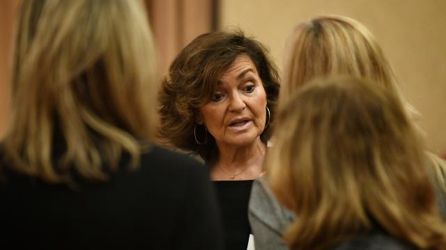 La nueva presidenta del Consejo de Estado, Carmen Calvo, el pasado enero en la Comisión de Igualdad del Congreso.