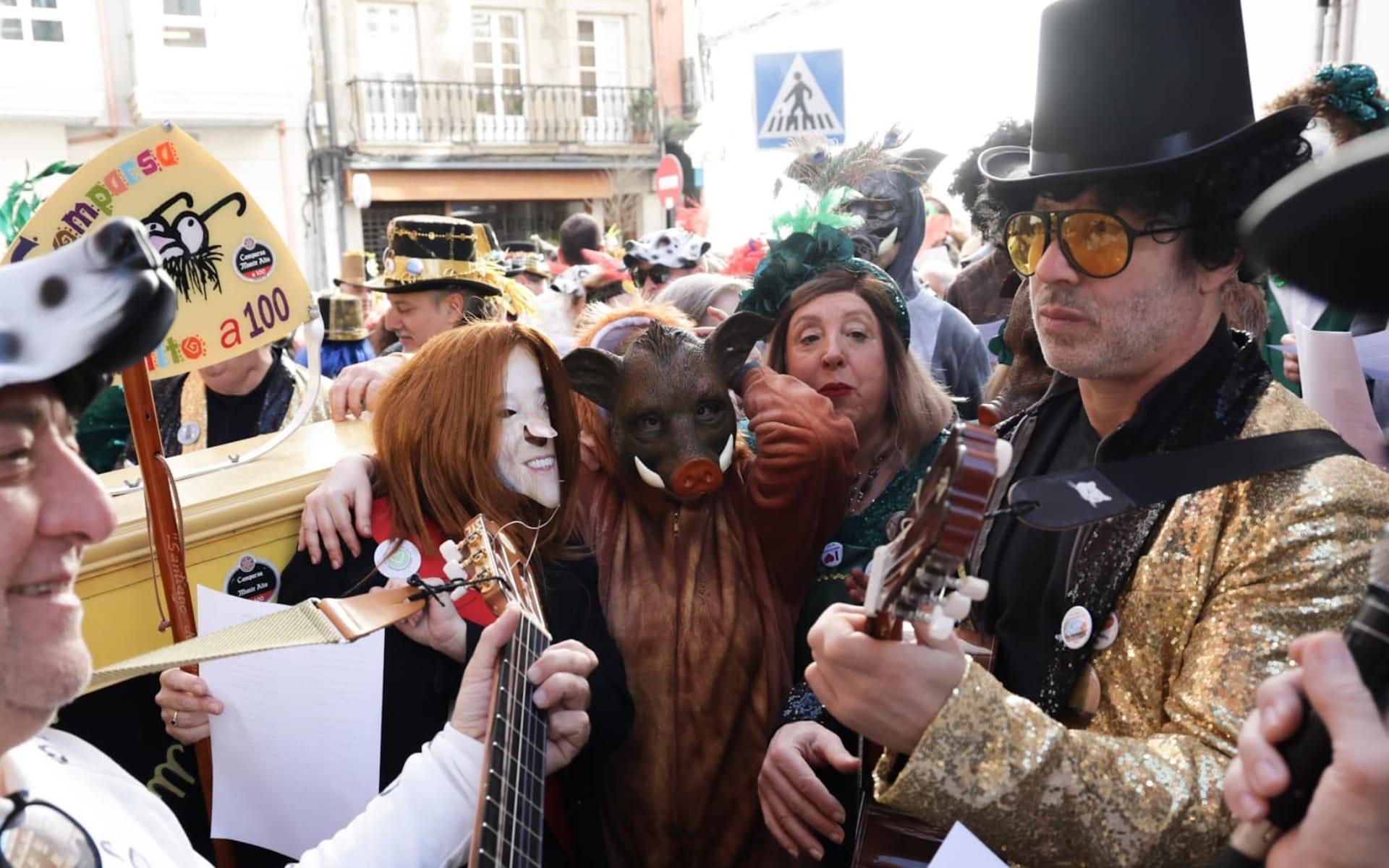 Inés Rey disfrazada de jabalí (Foto: Concello da Coruña)