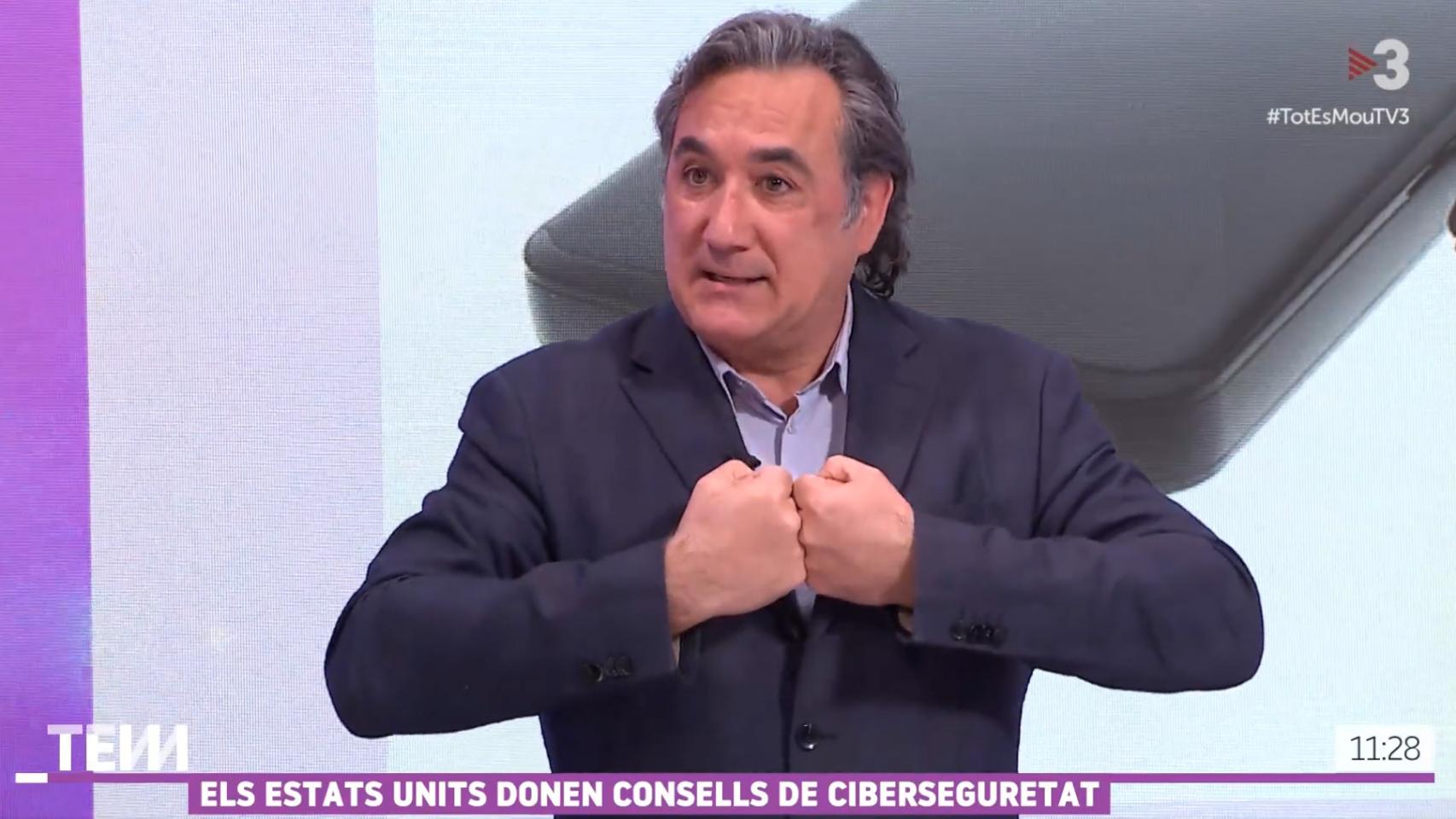 Bruno Pérez Juncà, perito e informático investigado en el 'caso Tsunami', en un programa de TV3