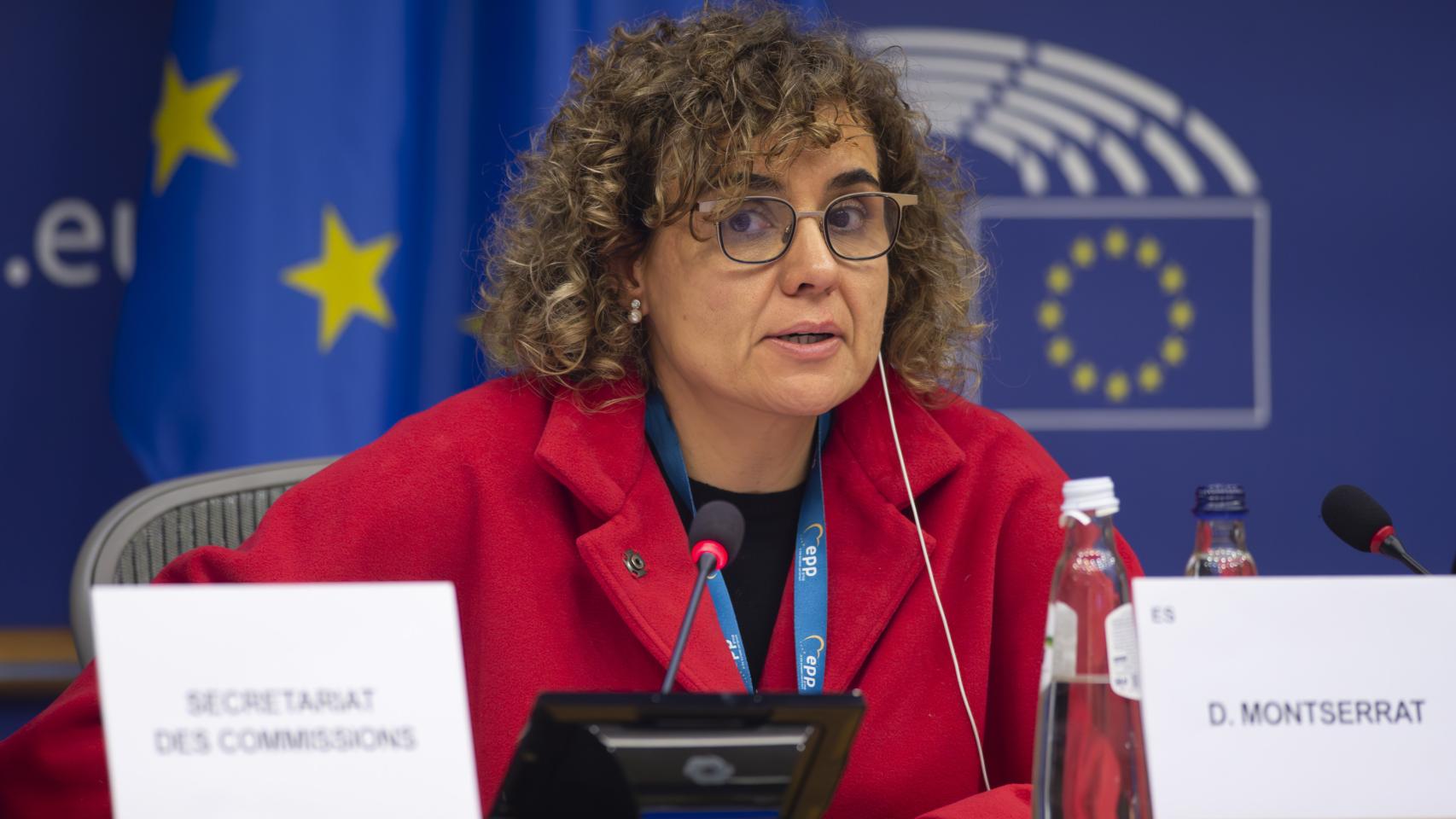 Dolors Montserrat, presidenta de la Comisión de Peticiones (PETI) del Parlamento Europeo, este miércoles.