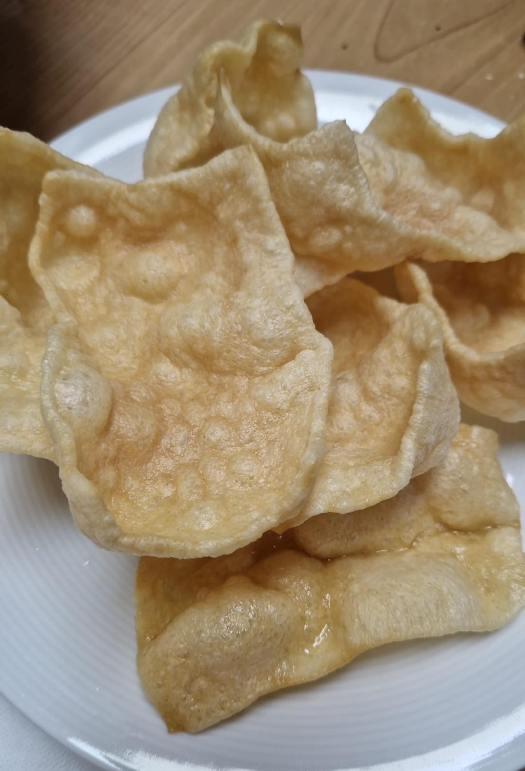 Cortezas de trigo hechas al microondas