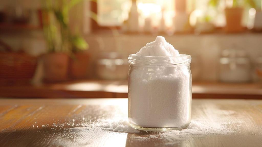 Quitar granos de grasa con bicarbonato