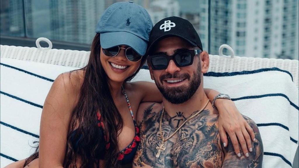 Ilia Topuria junto a su pareja Giorgina.