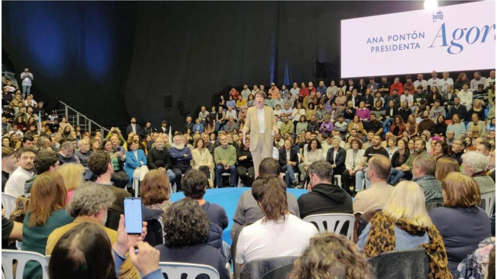 Ana Pontón en el cierre de campaña este viernes