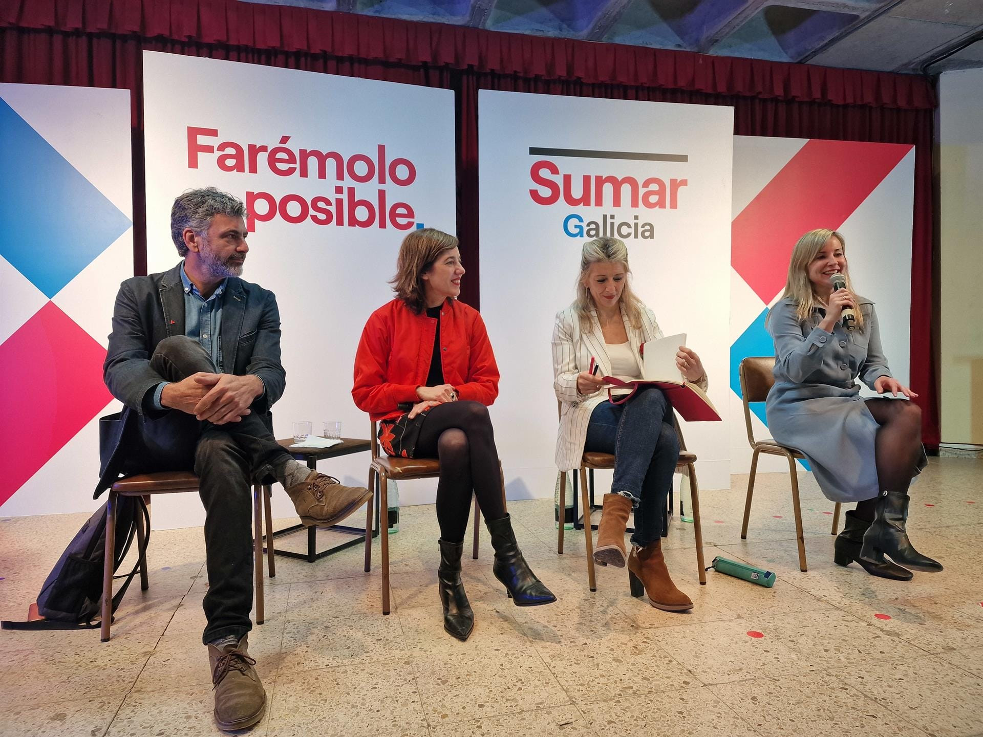 Yolanda Díaz hoy en Vigo. Foto: Pedro Davila, EP