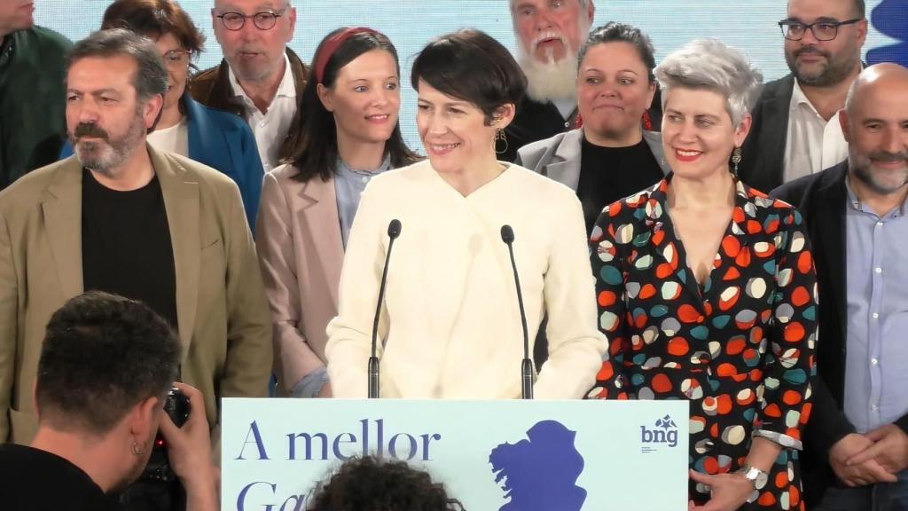 Ana Pontón durante su intervención tras la votación del 18-F.