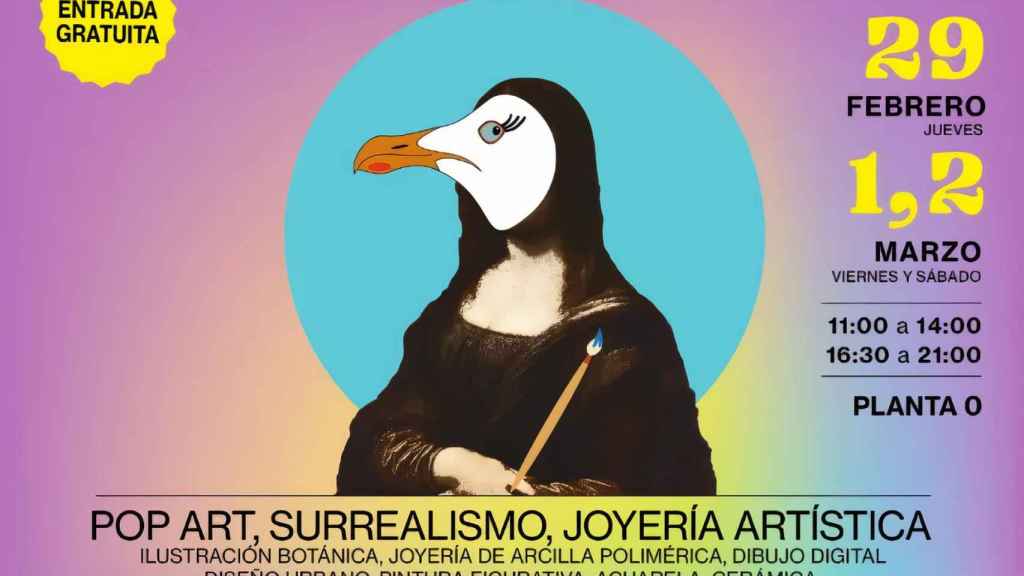 Cartel de la IV edición del mercado de arte, diseño e ilustración Mona.