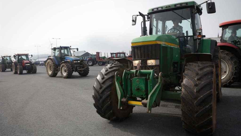 Protesta con tractorada en Galicia.