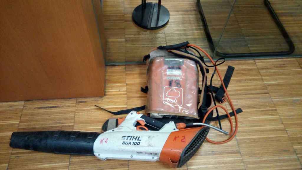 Soplador del servicio municipal de limpieza recuperado.