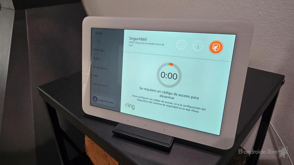 Alarma en el Amazon Echo Hub