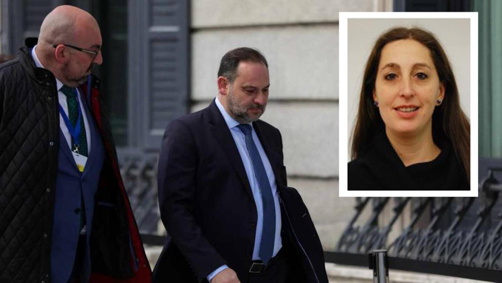 Fotomontaje del exministro Ábalos, Koldo García, y Patricia Úriz, la mujer de este último.