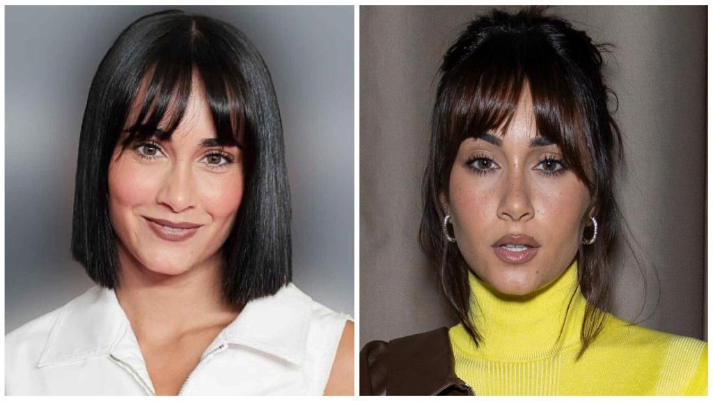 Aitana, antes (izquierda) y después (derecha), en un fotomontaje de El Español.