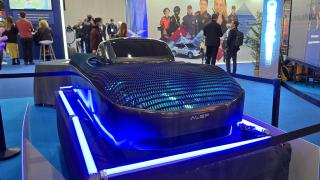 Maqueta del coche volador Alef Model A.