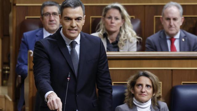 El presidente del Gobierno, Pedro Sánchez, en la sesión de control celebrada en el Congreso el pasado 28 de febrero.