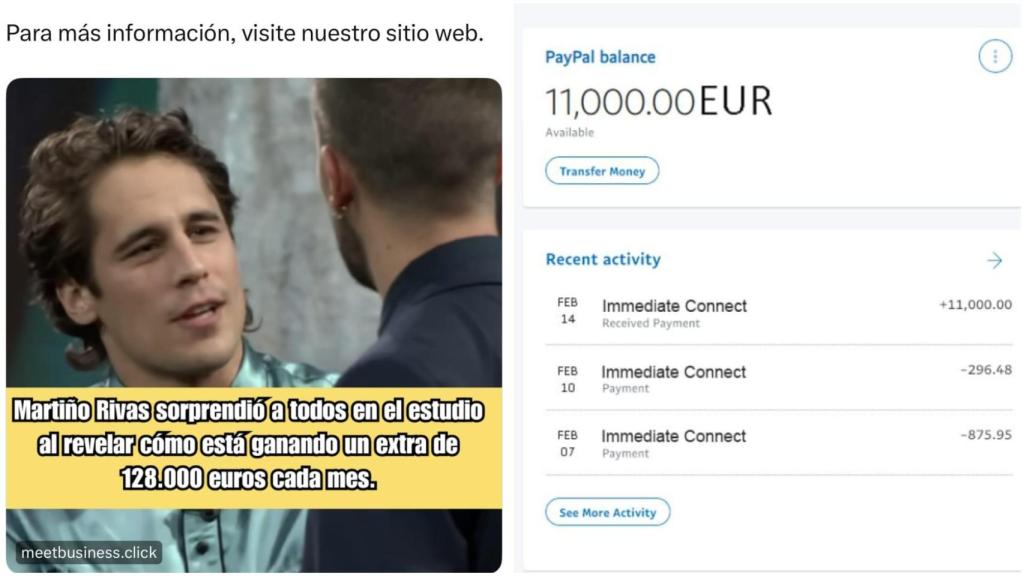 Usan la imagen del actor gallego Martiño Rivas para una estafa a través de Twitter