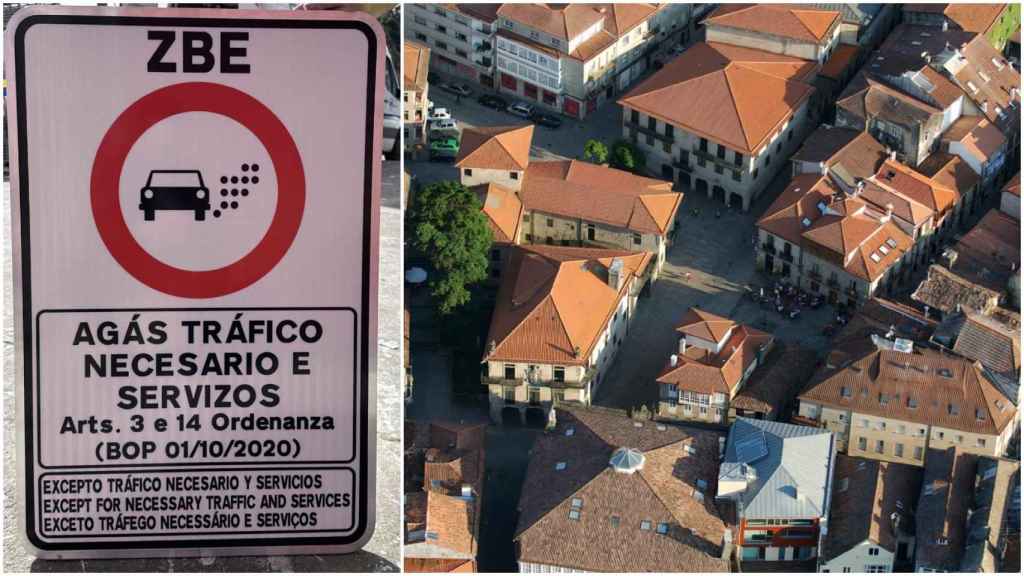 Carteles para las Zonas de Bajas Emisiones de Pontevedra.