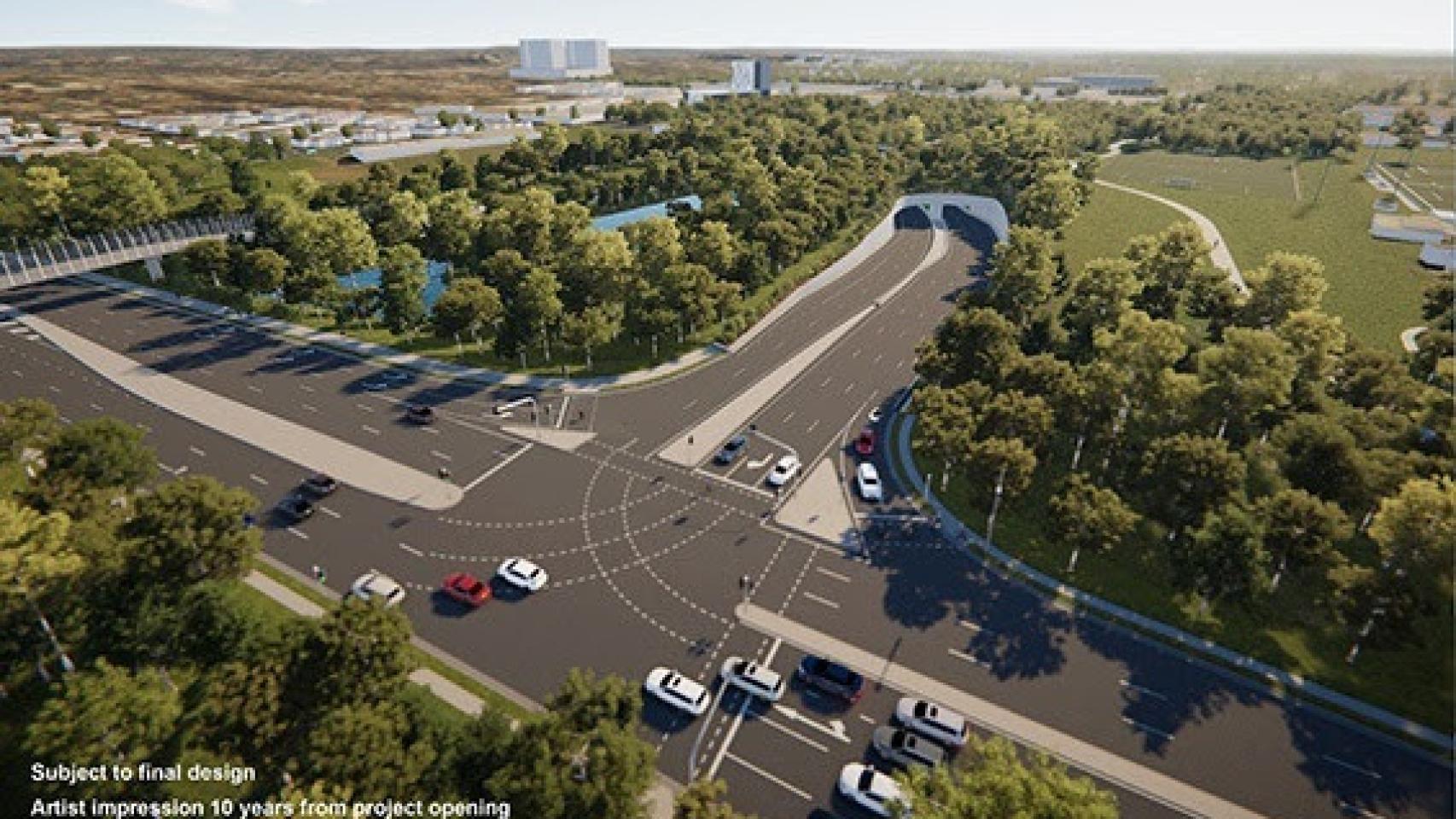 Autopista construida por Cimic (ACS) en Sidney.