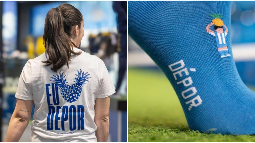 Camiseta y calcetines con la piña.