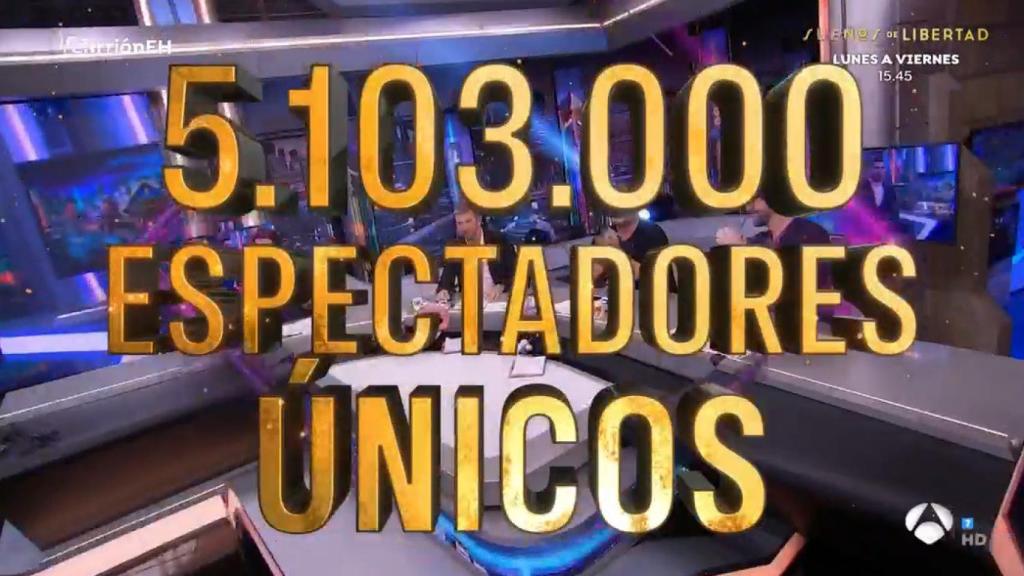 La visita de Ilia Topuria a 'El Hormiguero' logró 5.103.000 espectadores únicos en Antena 3.