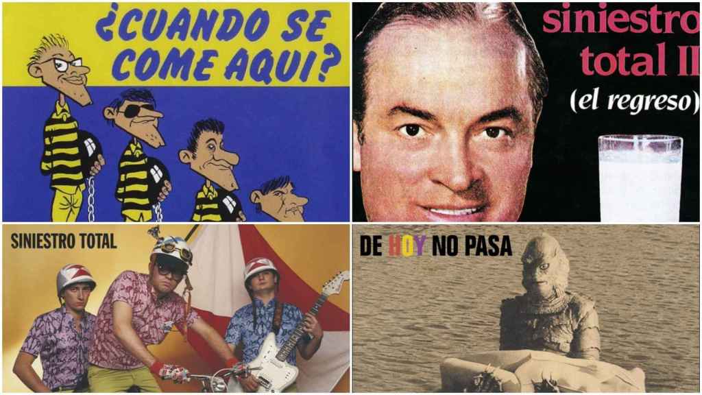 Portadas de los primeros trabajos de Siniestro Total.