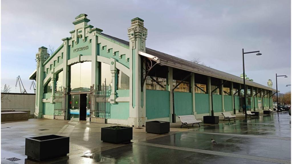 Pescadería de Ucha, en el barrio de A Magdalena