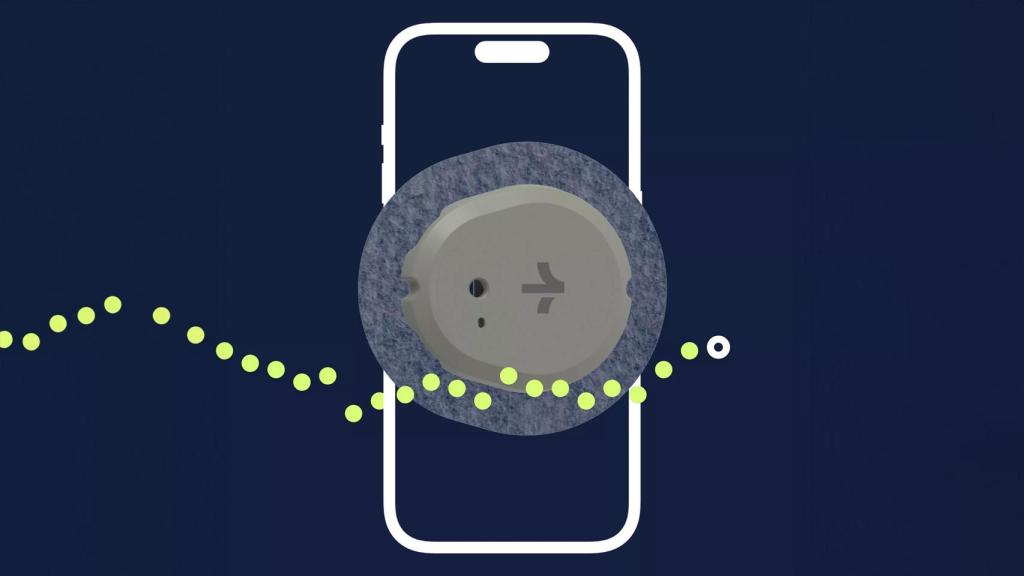 Stelo Glucose Biosensor System en un fotomontaje.