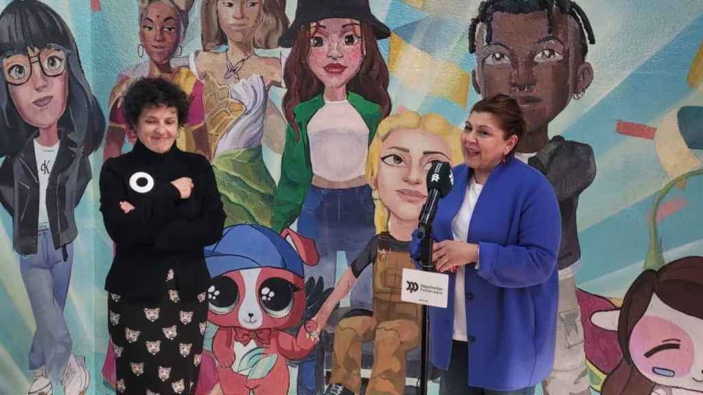 Mural en favor de la igualdad en el Centro Agarimo de Pontevedra.