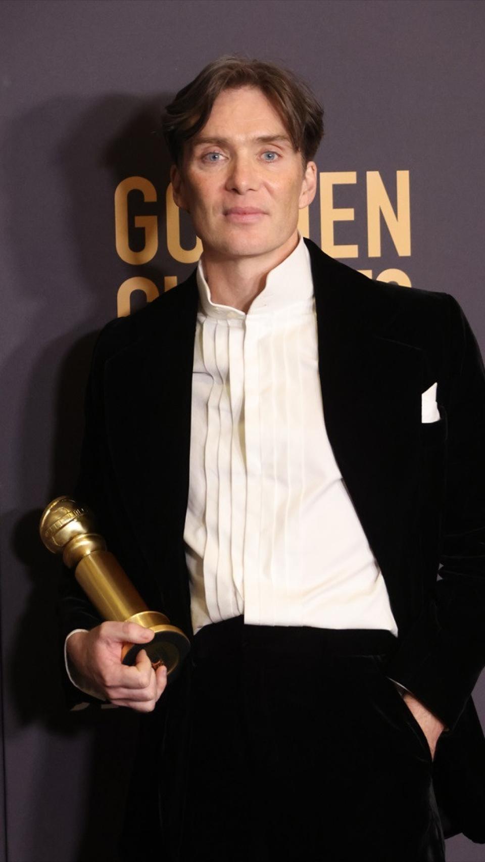 Cillian Murphy en los Globos de Oro celebrados el 7 de enero de 2024.
